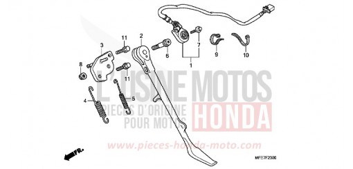BEQUILLE LATERALE VT750C28 de 2008